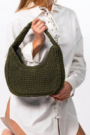 Mara Brazil Lua Green shoulder bag with adjustable strap and sleek design, featuring a vibrant green color and spacious interior.