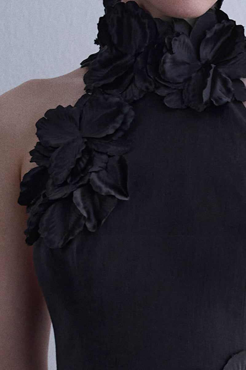 Elegant AISA luminous gown with flowing fabric and subtle shimmer, perfect for formal occasions.