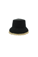 Modern Monarchie Luna Hat in Onyx, stylish wide-brim hat with a sleek black finish and elegant design.