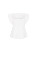 Cream-colored LUNE TOP by ANA + MARIA, shown in ivory, featuring a stylish, lightweight design with a relaxed fit.