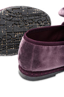 Flabelus Lyra Amethyst purple flats with matching purple piping, stylish and comfortable footwear for women.