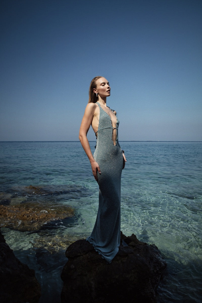 LYRA DRESS IN SAGE GREEN - CULT MIA