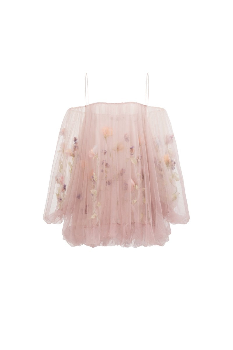 SULHUFAH TULLE FLOWER DRESS IN ROSY PINK - CULT MIA