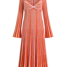 Orange Maccapani maxi dress featuring a flowing silhouette and elegant design, perfect for stylish summer occasions.