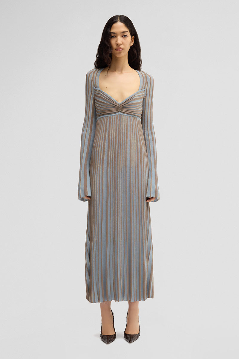 TERRY DRESS IN SAND SKY