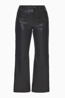 Rebecca Taylor Madison Crop Kick Flare Pants in black, showcasing a stylish cropped flare design and tailored fit.