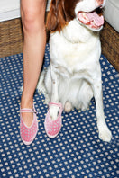 Flabelus MAE Cristal Orchidea pink flats with light pink piping, featuring a sleek, elegant design for women's casual wear.