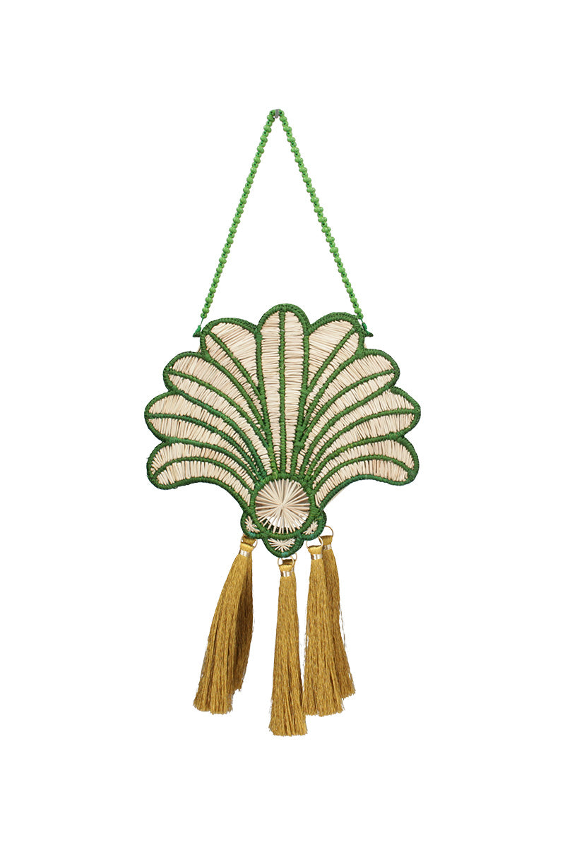 LA PALMERA HANDBAG IN GREEN AND GOLDEN
