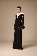 MAJORLICA DRESS IN BLACK AND WHITE