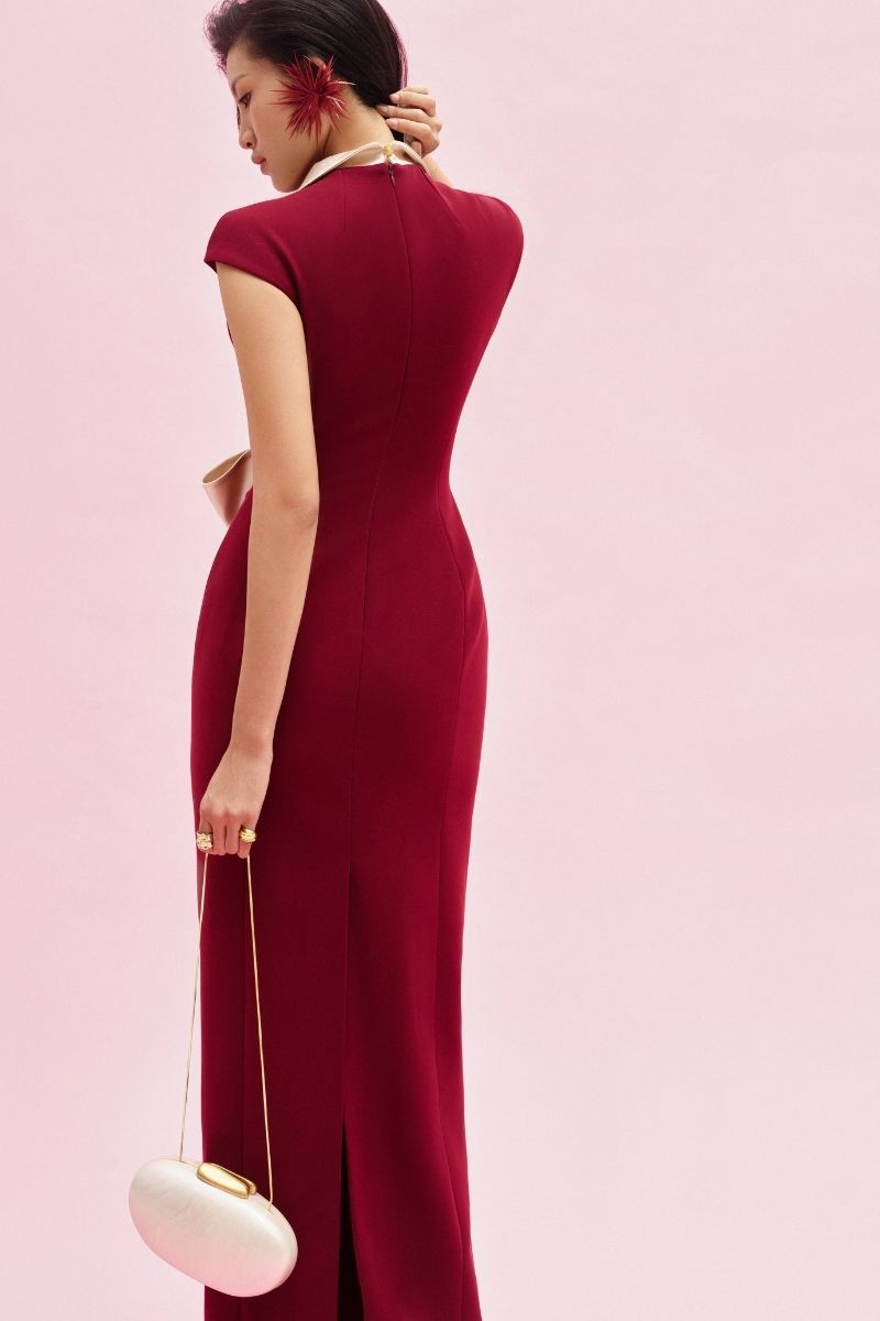Jenny K Tran Malton Maxi Dress in flowing fabric, featuring a stylish silhouette and elegant design for versatile wear.