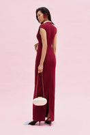 Jenny K Tran Malton Maxi Dress in flowing fabric with a stylish silhouette, perfect for elegant daytime or evening wear.