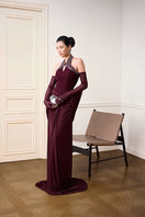 MANDOLIN DRESS IN BURGUNDY