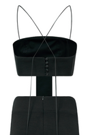 Black Lorena Saravia Mara Jersey Maxi Dress with open back and flowing silhouette, perfect for elegant summer occasions.