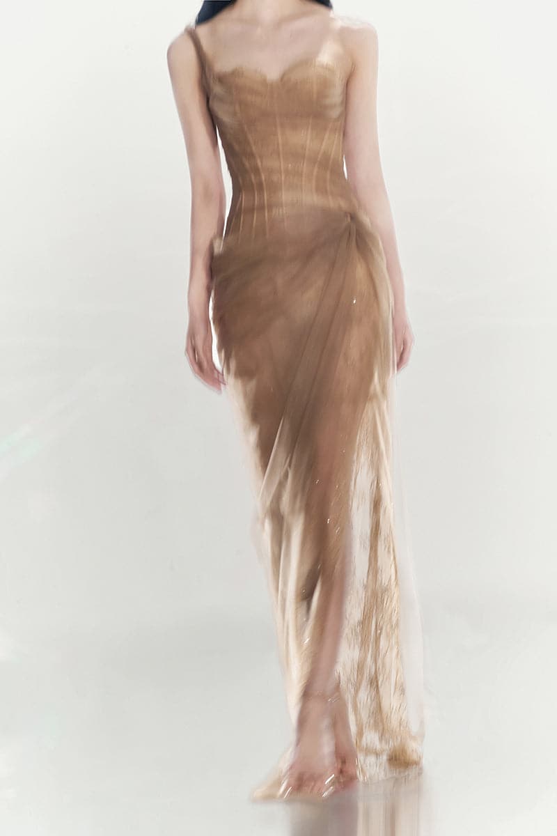 MARA DRESS IN BROWN - CULT MIA