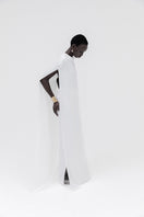 Studio NK ivory marble cape top, stylish sleeveless blouse with marble pattern, perfect for elegant casual wear.