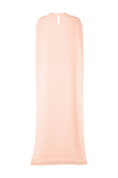 Studio NK marble cape in peach, stylish top with a flowing, marble-patterned fabric, perfect for a chic, modern look.