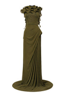MARCHE DRESS IN OLIVE