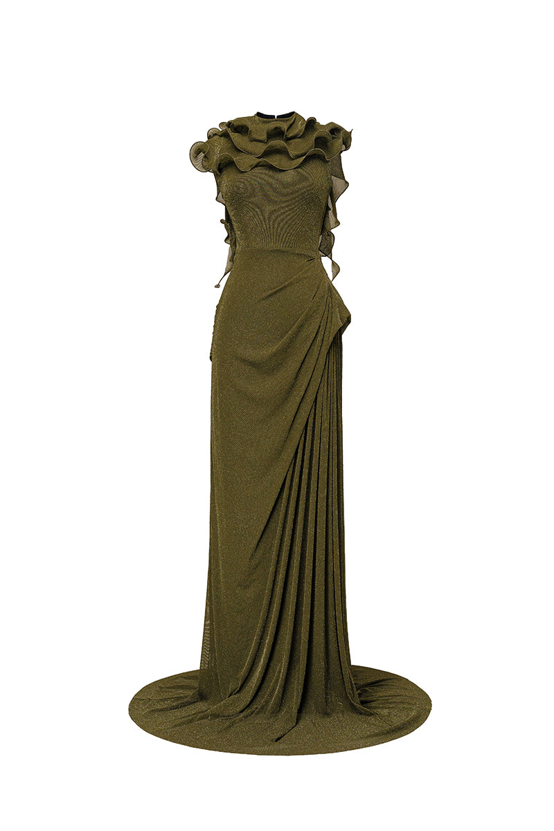 MARCHE DRESS IN OLIVE