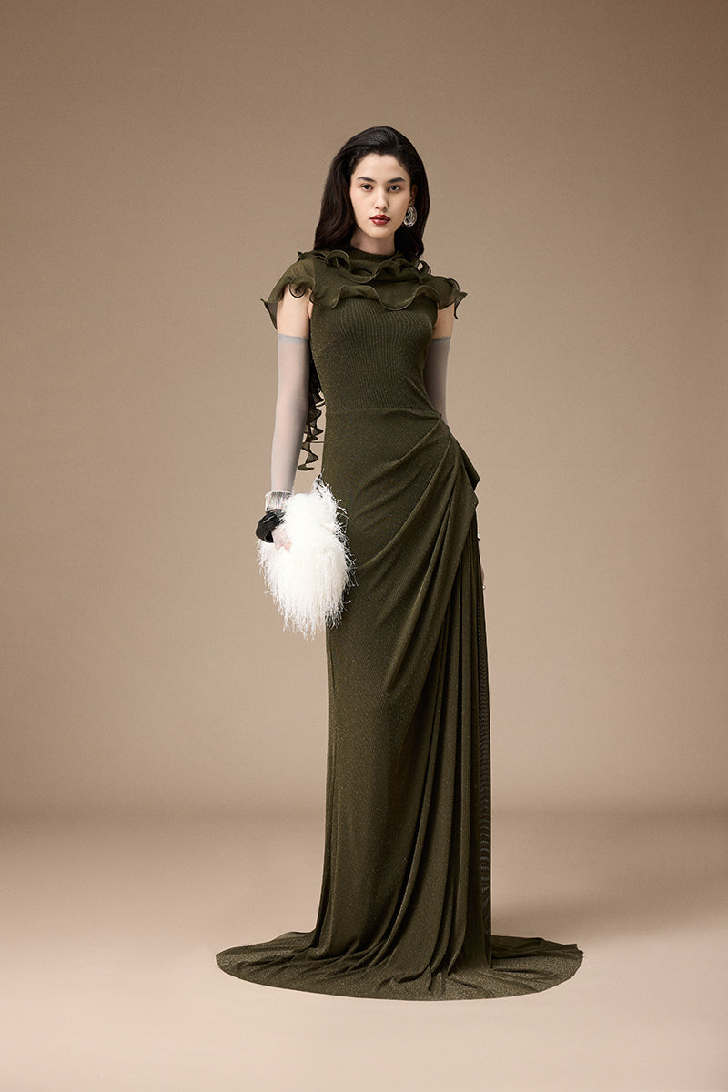 MARCHE DRESS IN OLIVE