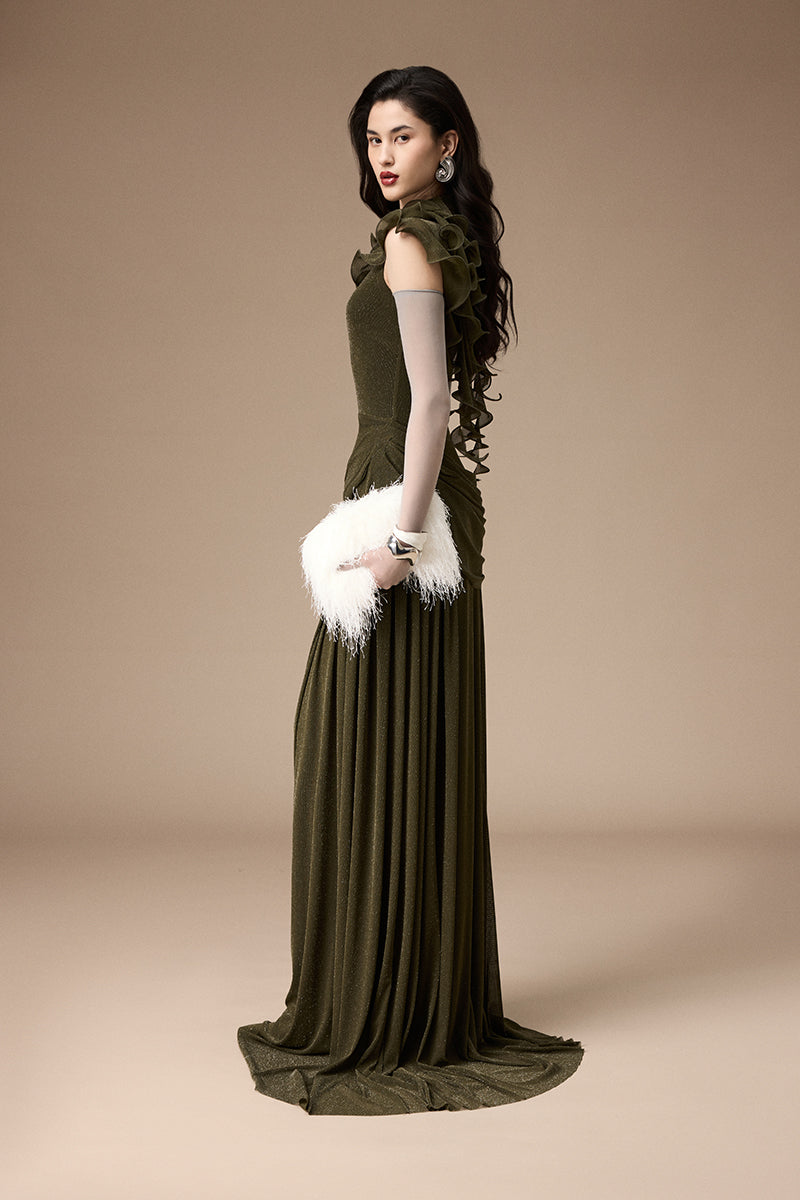 MARCHE DRESS IN OLIVE