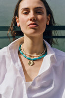 Turquoise MARE Necklace by PERACAS featuring a vibrant, handcrafted beaded design for bohemian or beach-inspired style.