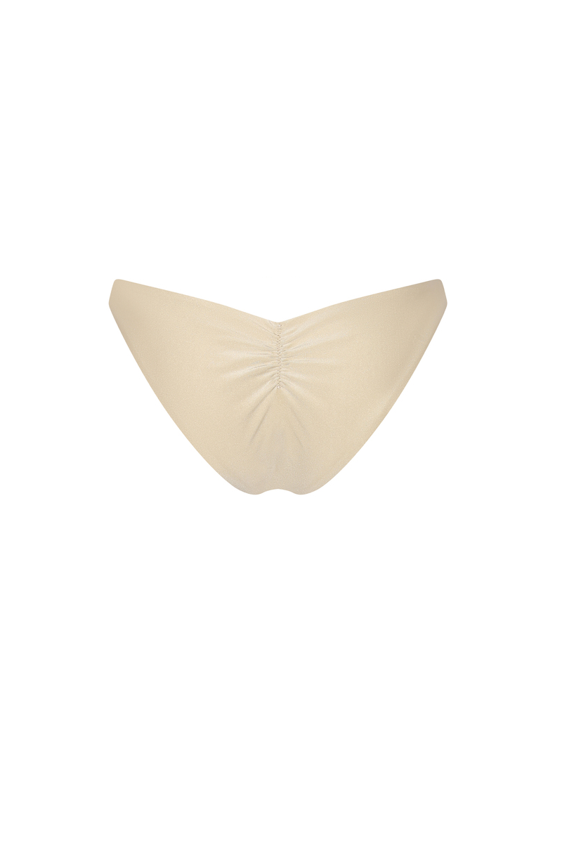 Nelblu Morpho bikini bottom in Aura with cheeky back design, featuring vibrant swimwear fabric and comfortable fit.