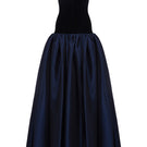 Elegant black and navy Marina gown by Moon Hakaan Yildirim, featuring a flowing design and sophisticated style.
