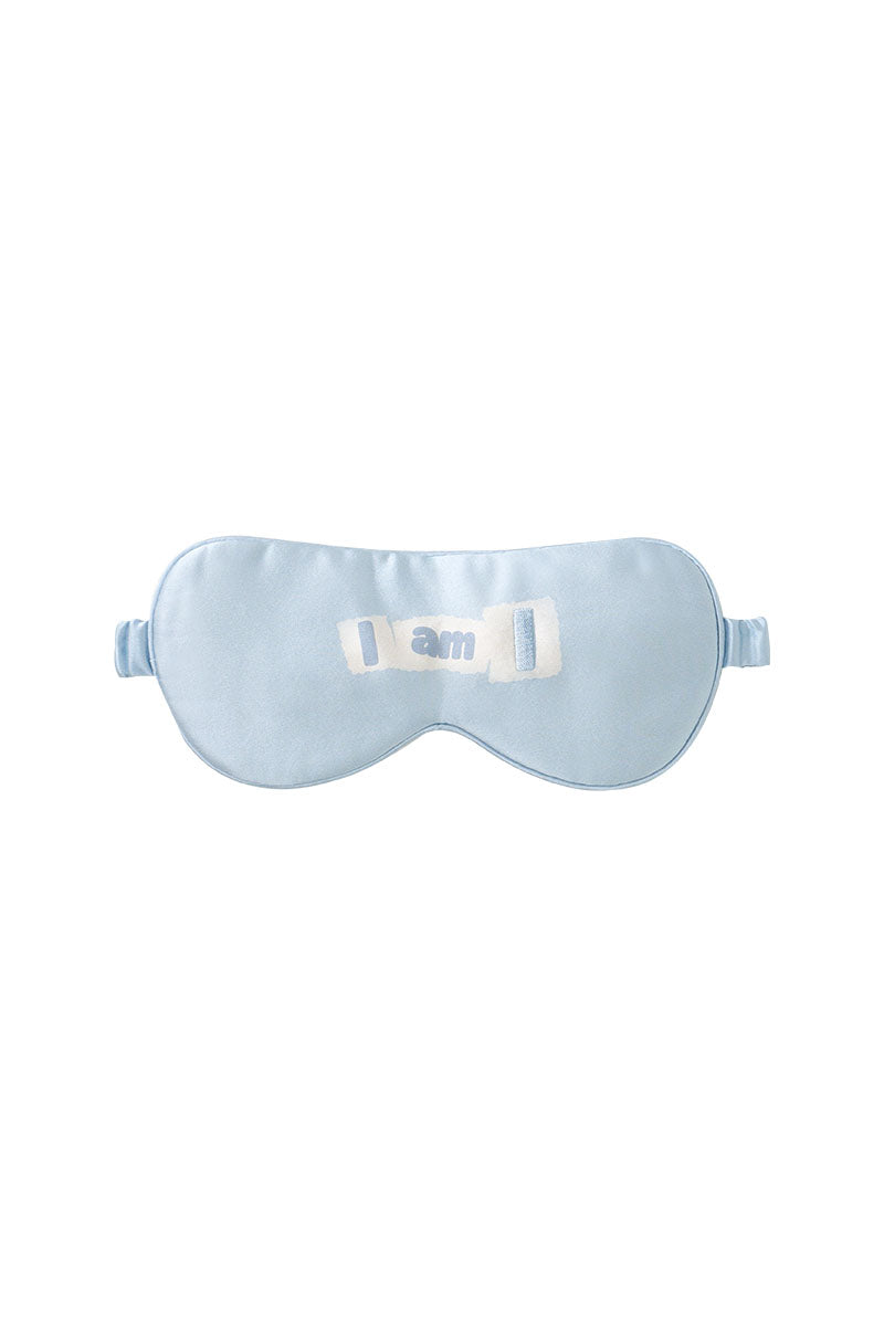 Blue silk eye mask from MANITO's MBTI SILK EYE MASKS collection, designed for relaxation and comfort.