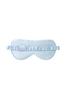 Blue silk eye mask by MANITO featuring a smooth, luxurious fabric designed for comfortable sleep and relaxation.