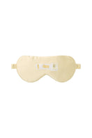 Yellow silk eye mask from MANITO MBTI collection, soft and comfortable for relaxation or sleep.