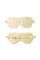 Yellow silk eye mask from MANITO's MBTI SILK EYE MASKS collection, soft fabric with a comfortable fit for relaxing sleep.