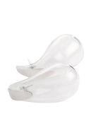 Medium drop glass earrings by MAZ Manuela Álvarez featuring clear, elegant glass design and silver hooks.