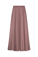 Dark purple flowy mesh maxi skirt by Malva Florea, featuring a lightweight, airy design with a relaxed fit.