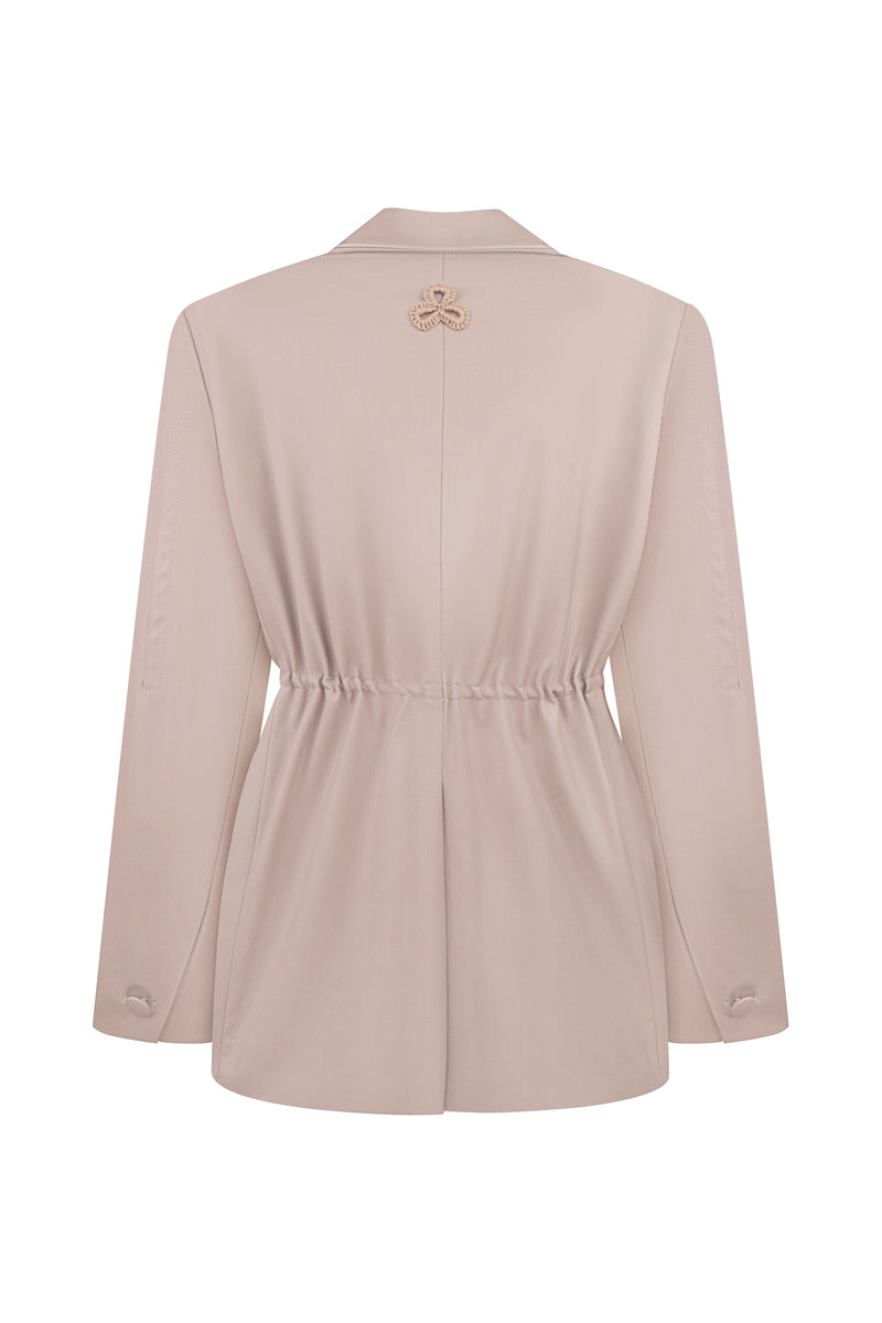 RELAXED FIT FLOWER DETAIL BLAZER - CULT MIA