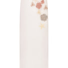 White high-waisted embellished pencil midi skirt by Malva Florea, front view showcasing intricate detailing and tailored fit.