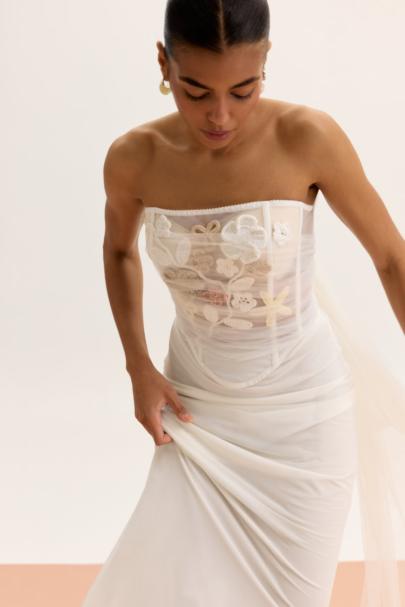 MALVA FLOREA STRAPLESS CORSET TOP | Cult Mia MALVA FLOREA STRAPLESS CORSET TOP | Cult Mia