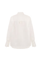Relaxed-fit ivory blouse by Malva Florea, stylish shirt with soft fabric and relaxed silhouette, perfect for casual and office wear.