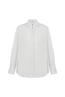 Relaxed-fit gray blouse by Malva Florea, stylish shirt with soft fabric and casual fit, suitable for everyday wear.