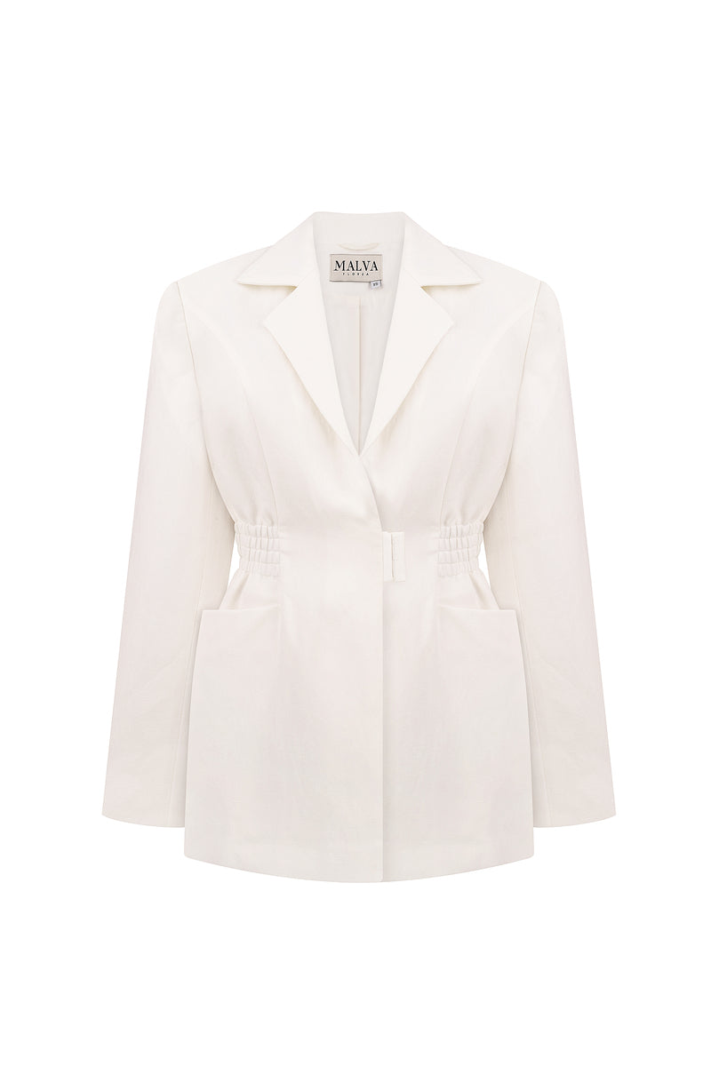 TAILORED JACKET IN IVORY