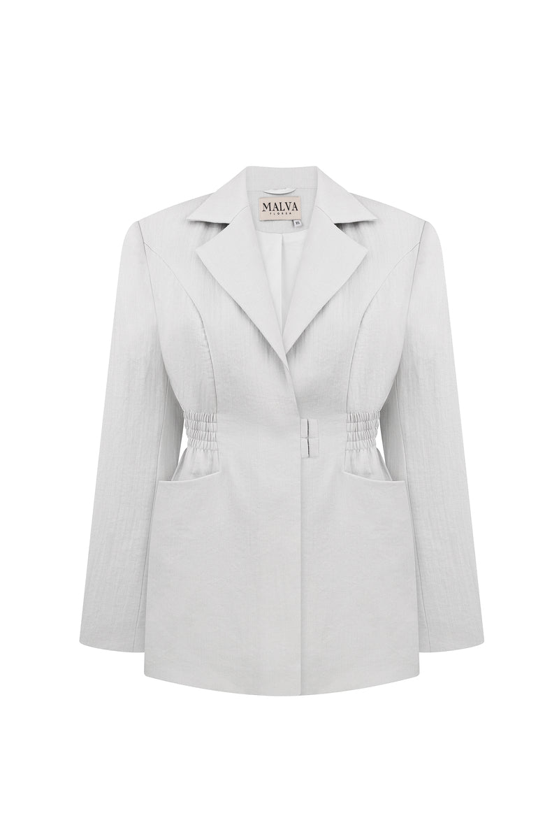 STRUCTURED TAILORED JACKET IN GRAY