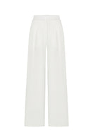Pair of ivory tailored pants from Malva Florea featuring a classic fit and sleek design, perfect for professional or casual wear.