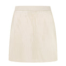 Beige mini skirt with sequin embellishments from Malva Florea, featuring a stylish and trendy design.