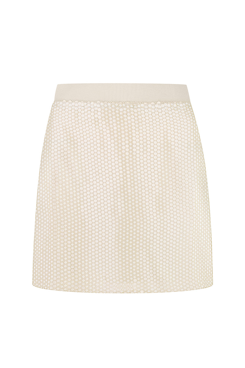 MINI SEQUIN SKIRT IN BEIGE