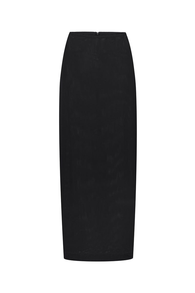 FITTED MAXI SKIRT IN BLACK