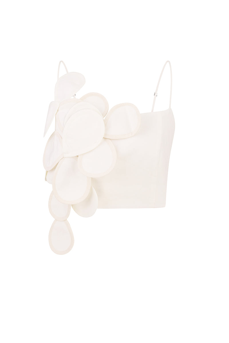 CROPPED TOP IN IVORY