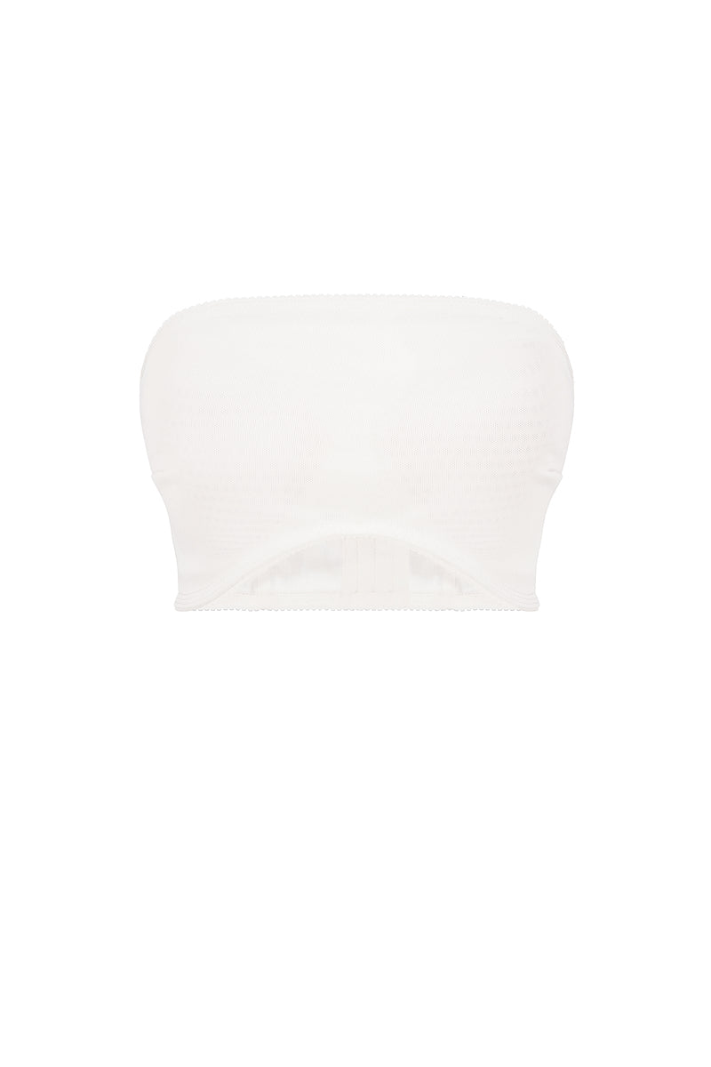 BANDEAU CROP TOP IN IVORY