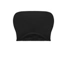 Black Malva Florea bandeau crop top, shown on a model, featuring a fitted design and strapless style perfect for casual wear.