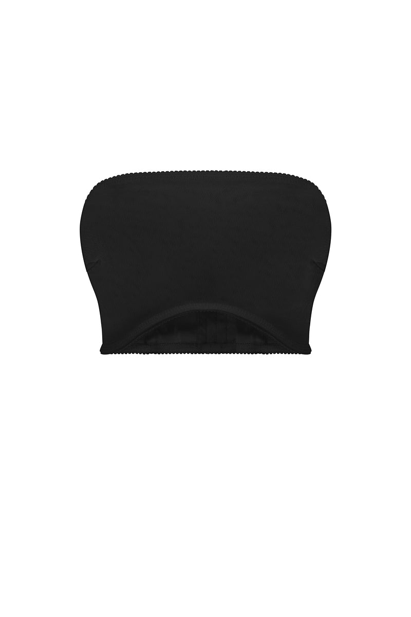 BANDEAU CROP TOP IN BLACK