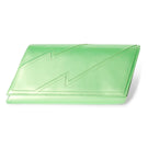 Lime green Terry de Havilland Mia clutch bag with sleek design and compact size, perfect for evening accessories.