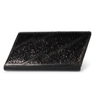 Black glitter Terry de Havilland Mia clutch bag with a sleek, compact design and elegant metallic accents.
